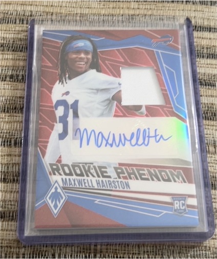 2025 Panini Phoenix Rookie Phenom Patch Auto #RPJ-MHN Maxwell Hairston — front