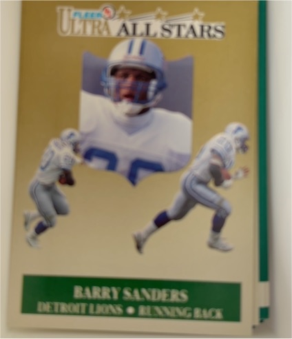 1991 Fleer Ultra All Stars #1 Barry Sanders — front