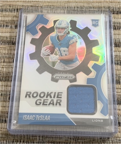 2025 Panini Prizm #RGR-ITA Isaac Teslaa Rookie Gear Silver — front