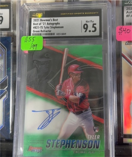 2021 Bowman's Best Best of '21 Autographs #B21-TS Tyler Stephenson — front