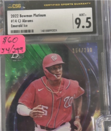 2022 Bowman Platinum #14 CJ Abrams — front