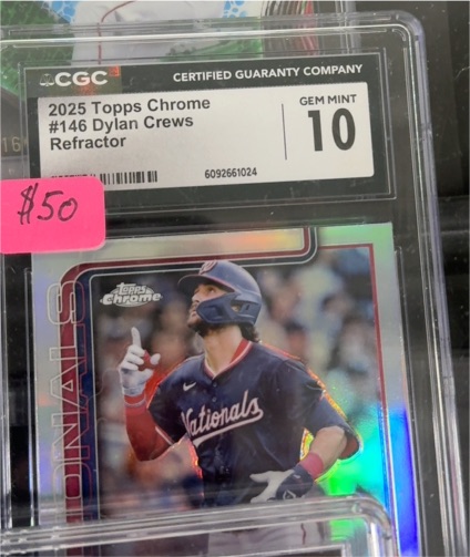 2025 Topps Chrome #146 Dylan Crews Refractor — front