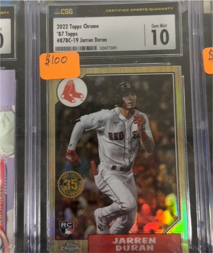 2022 Topps Chrome #87BC-19 Jarren Duran — front