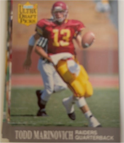1991 Ultra #287 Todd Marinovich — front
