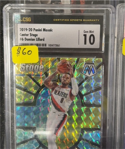 2019-20 Panini Mosaic #6 Damian Lillard Center Stage — front