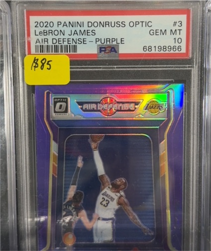2020 Panini Donruss Optic #3 LeBron James Air Defense Purple — front