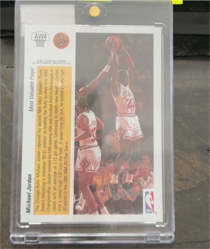 1991-92 Upper Deck #AW4 Michael Jordan — front