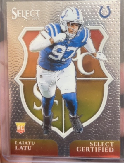 2024 Panini Select #15 Laiatu Latu Select Certified Rookies — front