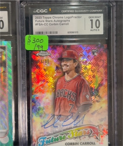 2023 Topps Chrome LogoFractor Future Stars Autographs #FSA-CC Corbin Carroll — front