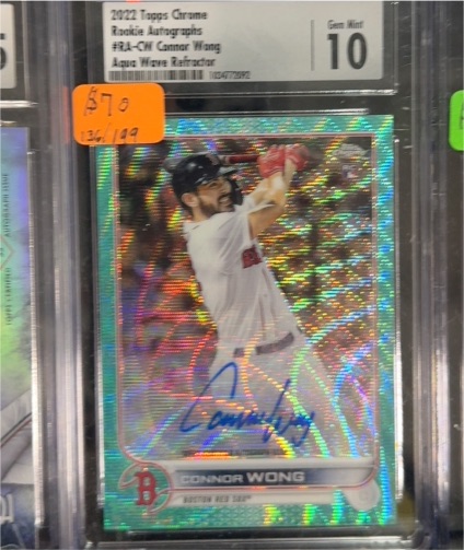 2022 Topps Chrome Rookie Autographs #RA-CW Connor Wong — front