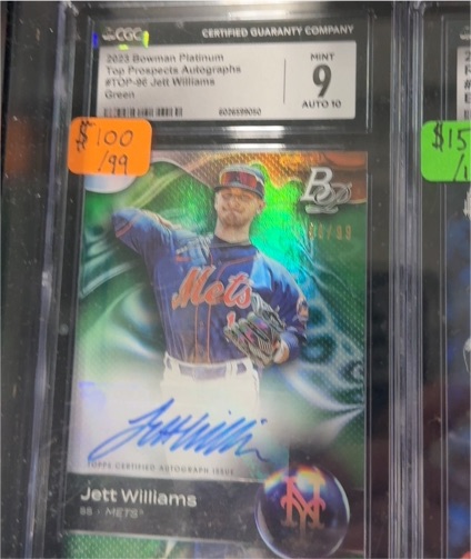 2023 Bowman Platinum Top Prospects Autographs #TOP-96 Jett Williams — front
