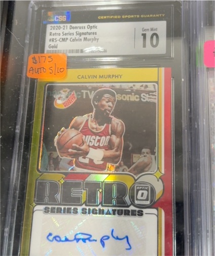 2020-21 Donruss Optic Retro Series Signatures #RS-CMP Calvin Murphy Gold — front