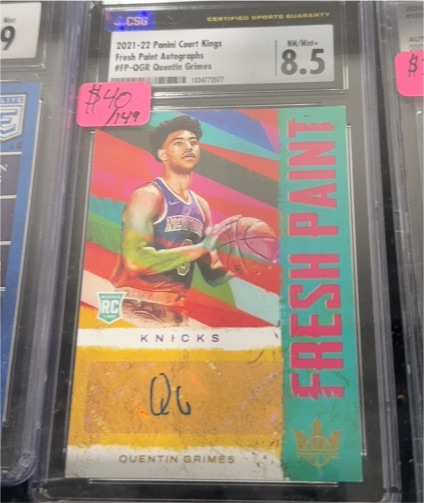 2021-22 Panini Court Kings Fresh Paint Autographs #FP-QGR Quentin Grimes — front