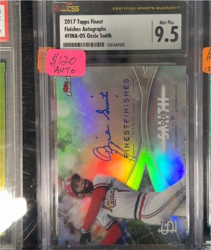 2017 Topps Finest Finishes Autographs #FINA-OS Ozzie Smith — front