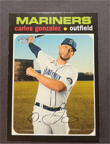 2020 Topps Heritage #613 Carlos Gonzalez — front