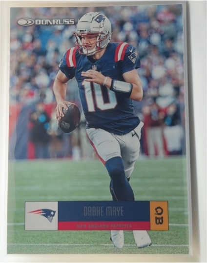 2025 Panini Donruss #R05-DKM Drake Maye Retro 2005 New England Patriots — front