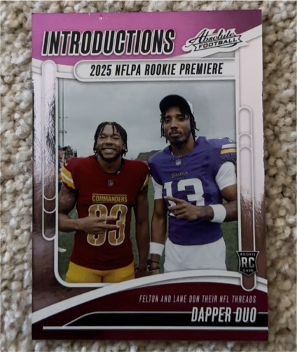 2025 Panini Absolute #I-TFN Dapper Duo Introductions Tai Felton and Jaylin Lane — front