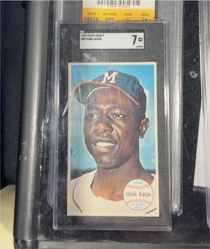 1964 Topps Giants #49 Hank Aaron — front