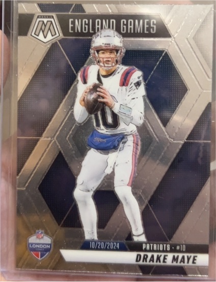 2025 Panini Mosaic #258 Drake Maye New England Patriots England Games — front