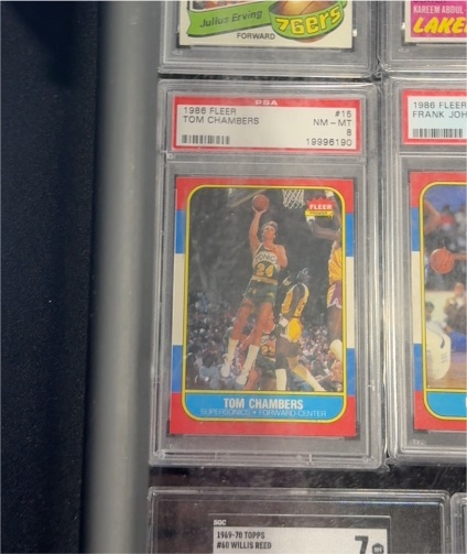 1986 Fleer #15 Tom Chambers — front