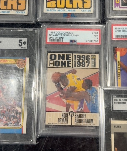 1996 Upper Deck Collectors Choice #361 Kobe Bryant vs Shareef Abdur-Rahim One On One — front