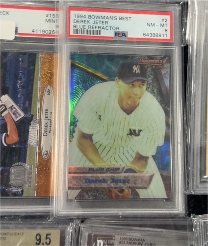 1994 Bowman's Best #2 Derek Jeter Blue Chip — front