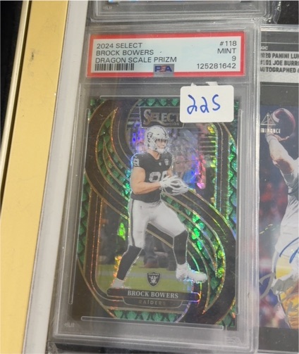 2024 Select #118 Brock Bowers Dragon Scale Prizm — front
