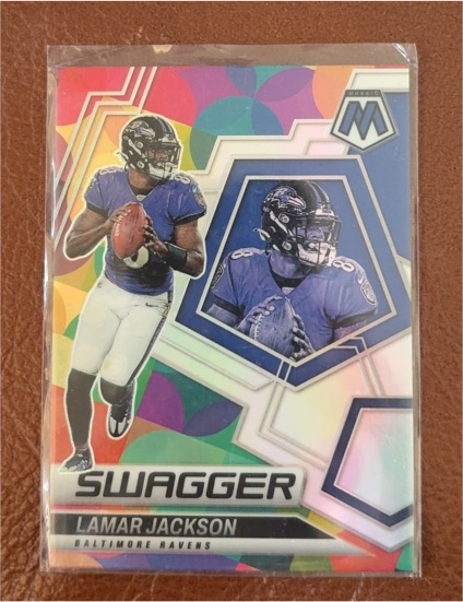 2022 Panini Mosaic #SW-5 Lamar Jackson Swagger — front