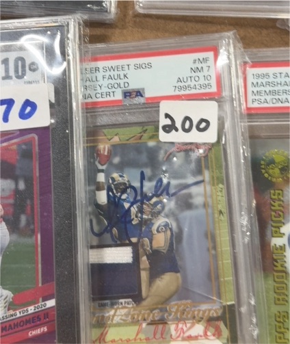 1995 Fleer Sweet Sigs #MF Marshall Faulk — front