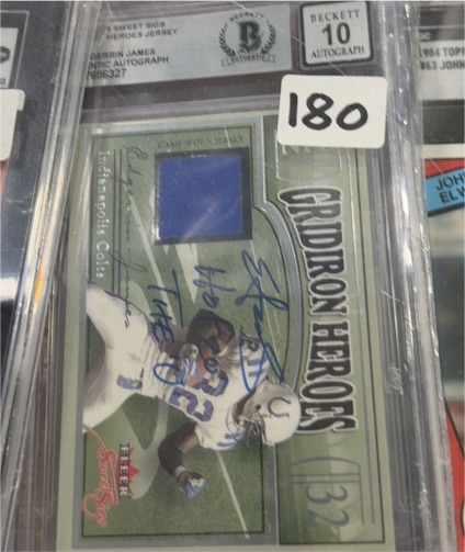1997 Fleer Gridiron Heroes #R SWEET 30S HEROES JERSEY Gerrin James — front