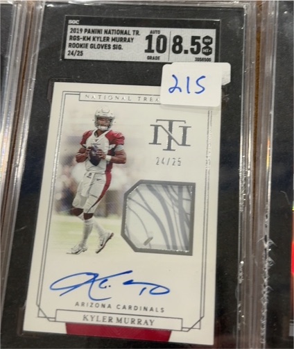 2019 Panini National Treasures RGS-KM Kyler Murray Rookie Gloves Sig. 24/25 — front