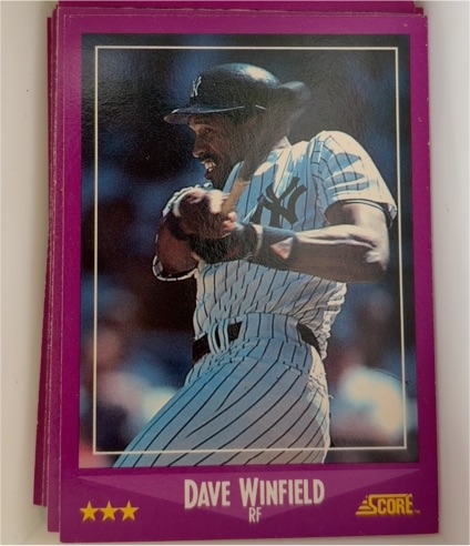 1988 Score #55 Dave Winfield — front