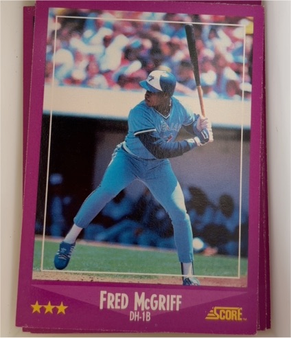1988 Score #107 Fred McGriff — front