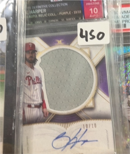 2021 Topps Definitive Collection Purple Parallel #10 Bryce Harper — front