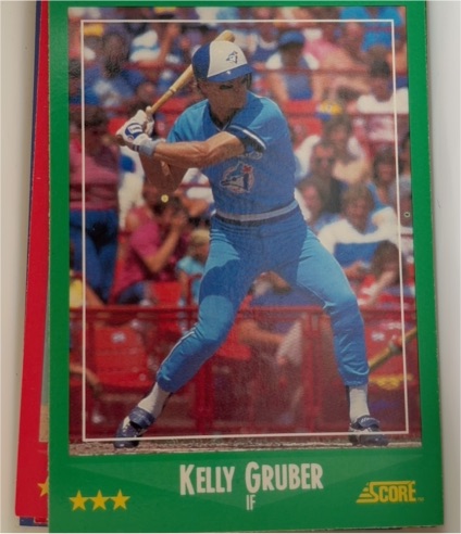 1988 Score #422 Kelly Gruber — front