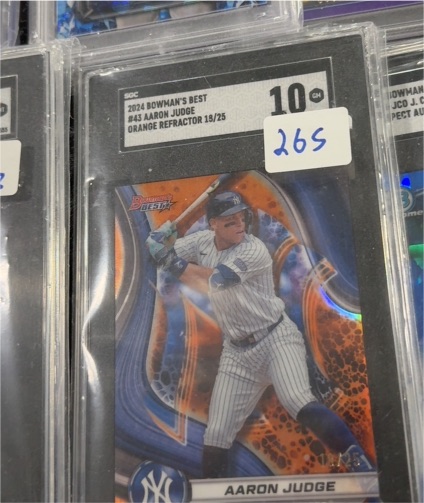 2024 Bowman's Best #443 Aaron Judge Orange Refractor 18/25 — front