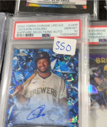2024 Topps Chrome Update Sapphire Selections Auto Jackson Chourio — front