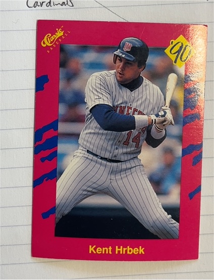 1990 Classic Update Pink #T23 Kent Hrbek — front