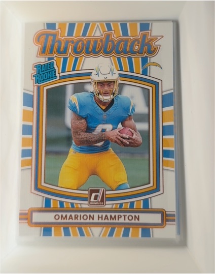 2025 Panini Donruss #14 Omarion Hampton Throwback Rated Rookie — front