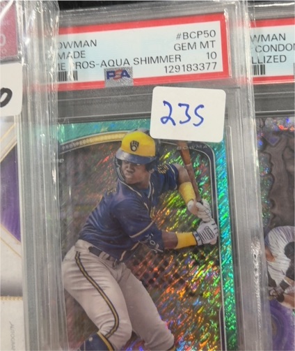 2020 Bowman Chrome #BCP50 Mike Brosseau Aqua Shimmer — front