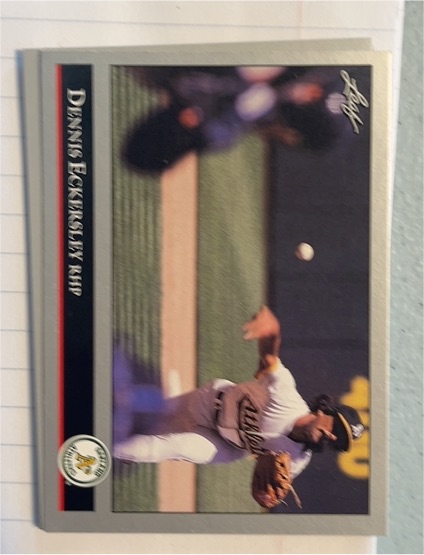1992 Leaf #100 Dennis Eckersley — front