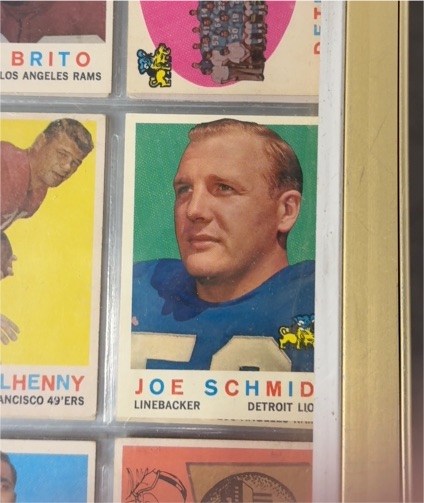 1959 Topps #6 Joe Schmidt — front