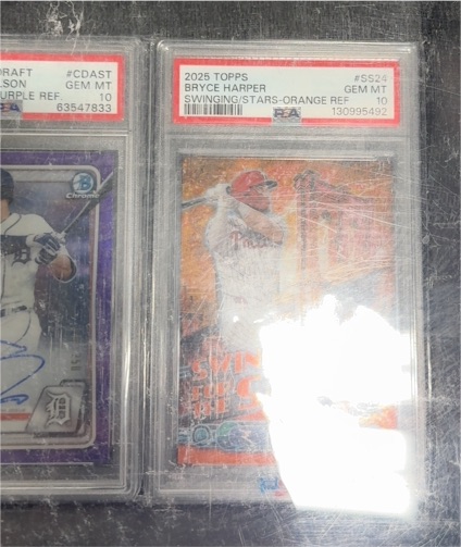 2025 Topps #SS24 Bryce Harper Swinging/Stars-Orange Ref — front