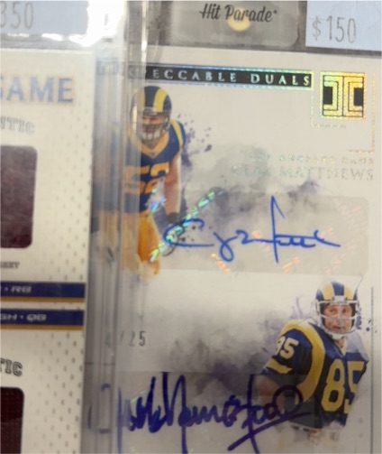 2020 Panini Encased Duals #ED-25 Jackie Smith / Bob Matthews — front