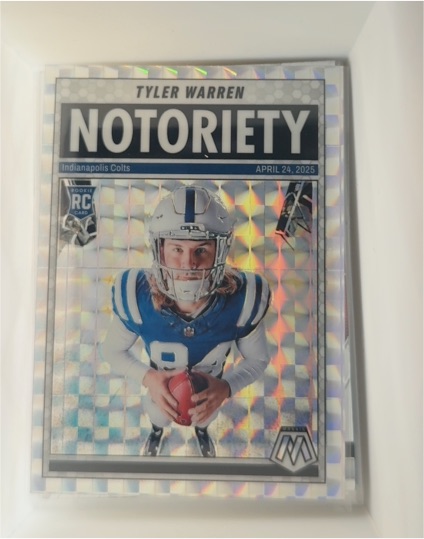 2025 Panini Mosaic #25 Tyler Warren Notoriety — front