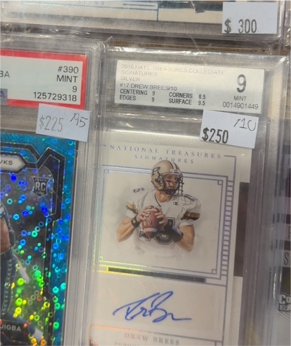 2016 Panini National Treasures Collegiate Signatures Silver #17 Drew Brees — front
