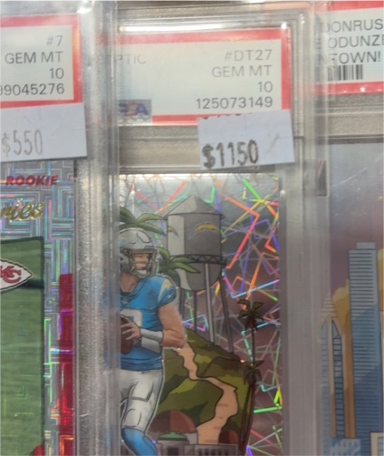 2021 Panini Donruss Optic Downtown #DT27 Justin Herbert — front