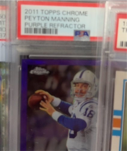 2011 Topps Chrome # Peyton Manning Purple Refractor — front