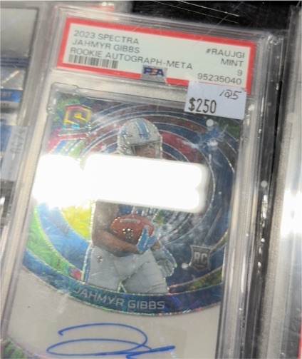 2023 Spectra Jahmyr Gibbs #RAUJG1 Rookie Autograph Meta — front