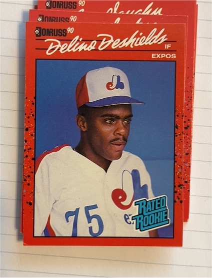 1990 Donruss #42 Delino DeShields — front